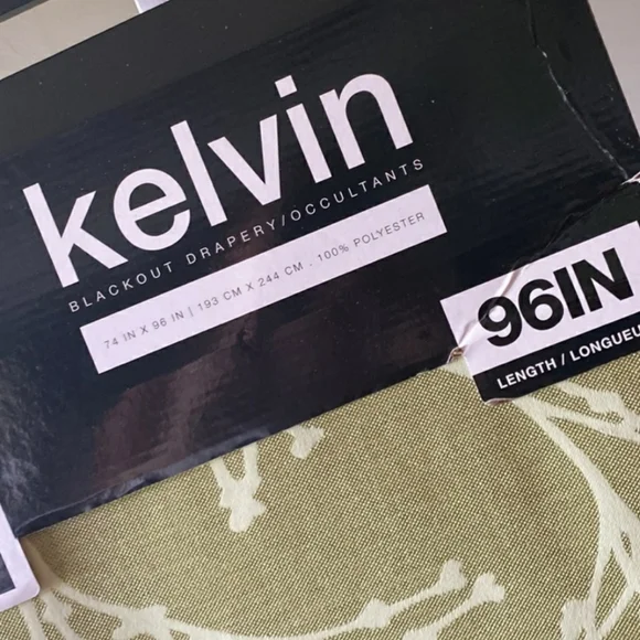 Curtain Panels, Set of 2, 96" Length - Picture 2 of 4